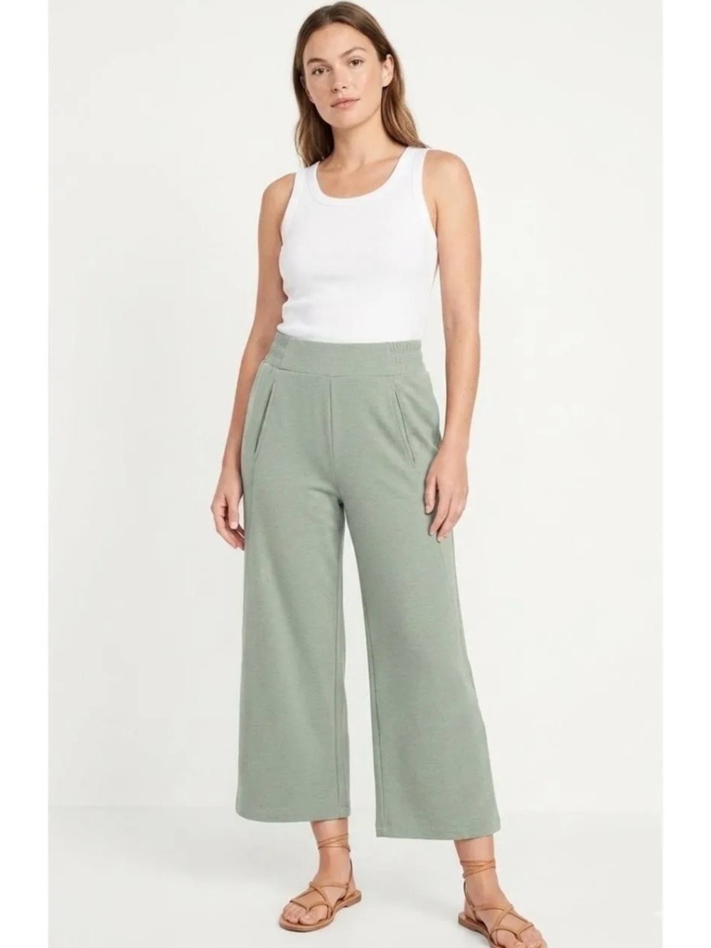 Halara SpacerTek Crop Pant Sage Green